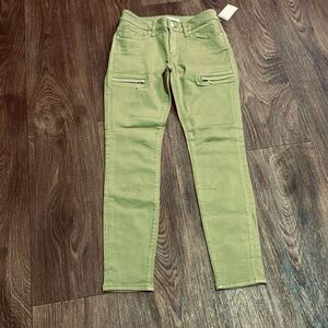 Mavi karlina green mid rise skinny jeans‎ punk twill earthy